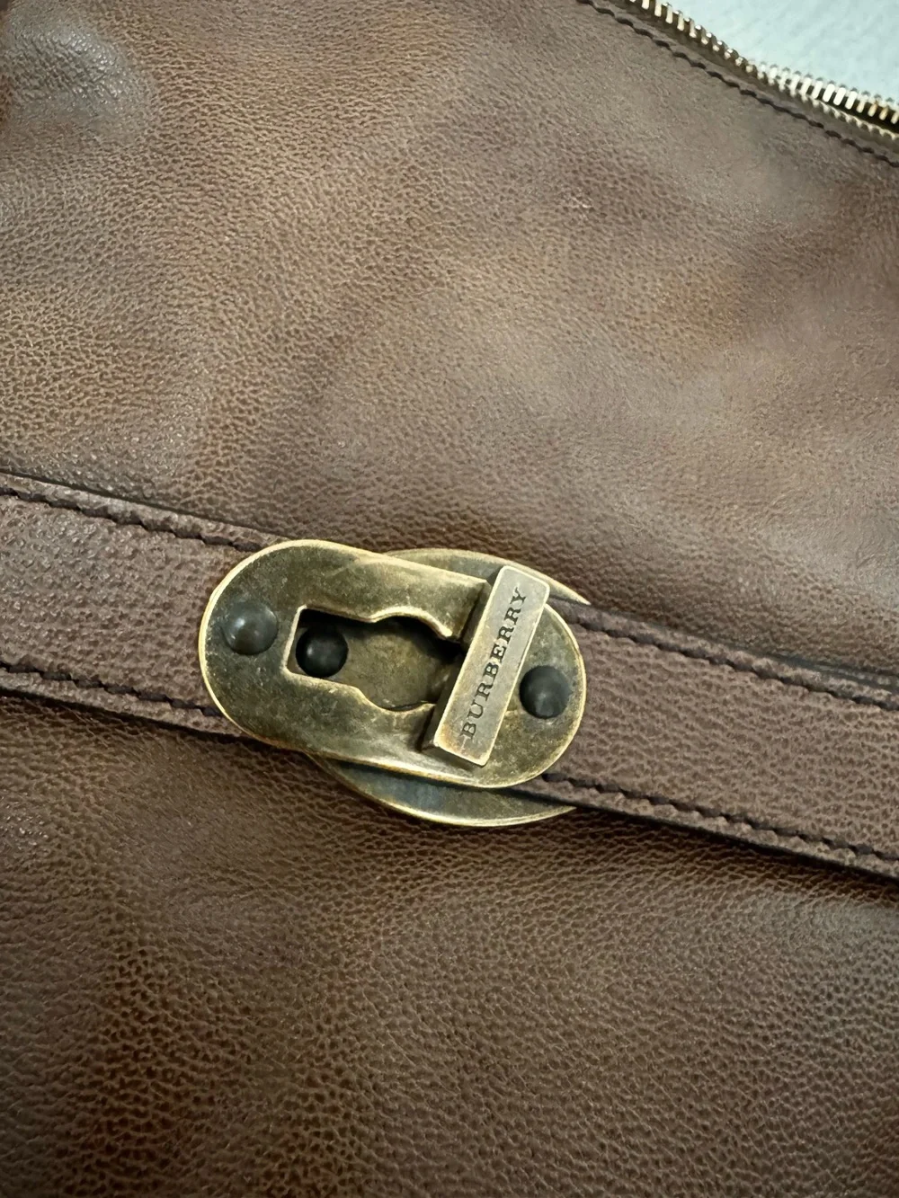 Burberry Belted Grainy Leather Tote & Shoulder Bag